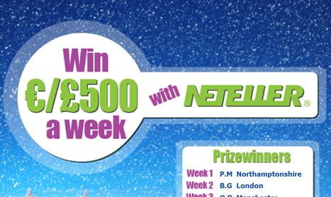 Win €/£/$500 a week with NETELLER