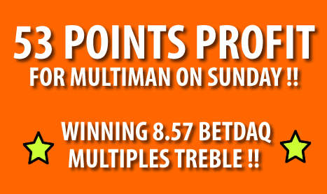 MULTIMAN Mon: Great win on Sunday!