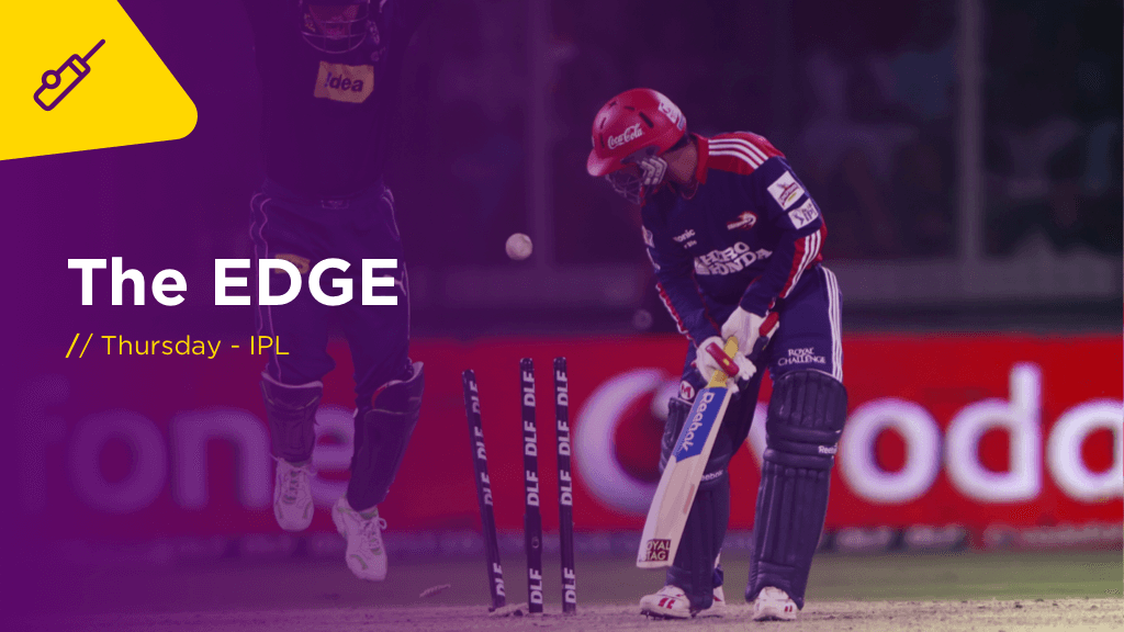 THE EDGE Thurs: IPL Kolkata Knight Riders v Royal Challengers Bangalore
