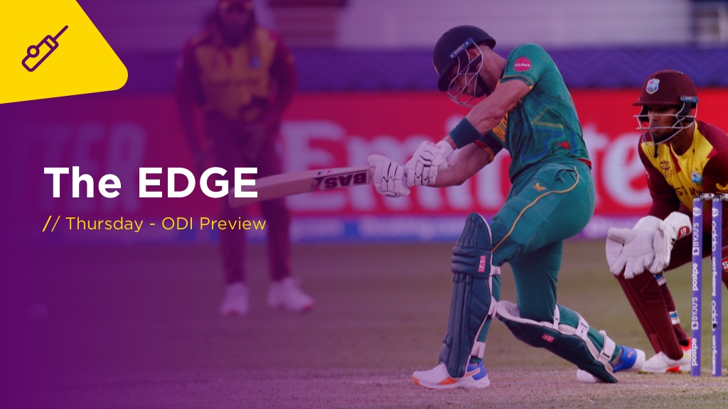 THE EDGE Thurs: India v South Africa 1st ODI