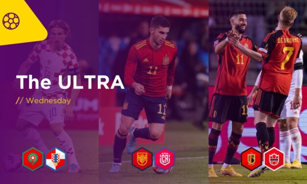 WORLD CUP ULTRA Weds: MOROCCO v CROATIA, GERMANY v JAPAN, SPAIN v COSTA RICA, BELGIUM v CANADA