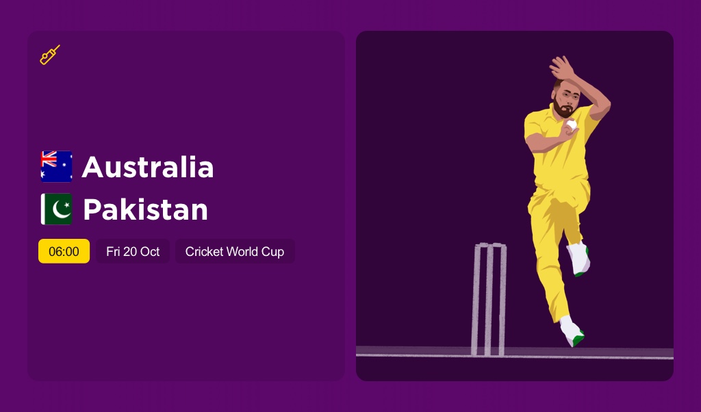 THE EDGE Fri: Cricket World Cup: AUSTRALIA v PAKISTAN