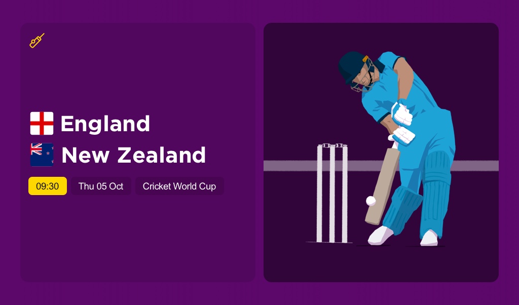 THE EDGE Thurs: Cricket World Cup: ENGLAND v NEW ZEALAND