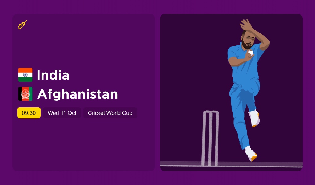 THE EDGE Weds: Cricket World Cup: INDIA v AFGHANISTAN