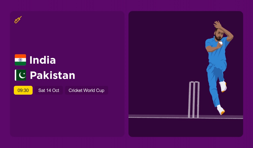 THE EDGE Sat: Cricket World Cup: INDIA v PAKISTAN