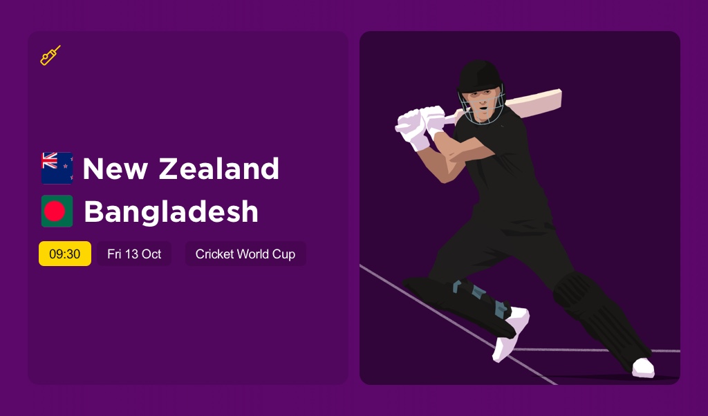 THE EDGE Fri: Cricket World Cup: NEW ZEALAND v BANGLADESH