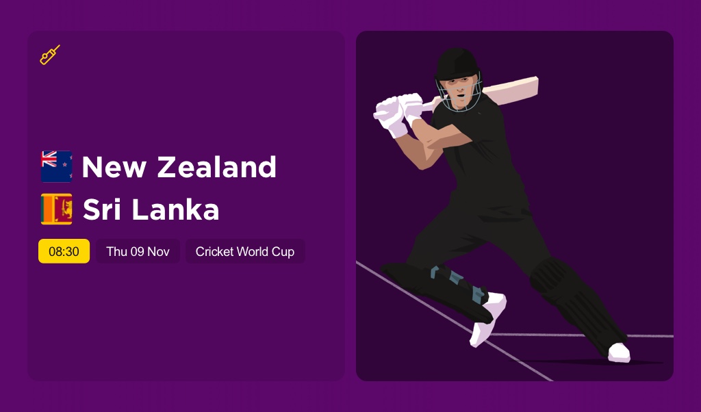 THE EDGE Thurs: Cricket World Cup NEW ZEALAND v SRI LANKA