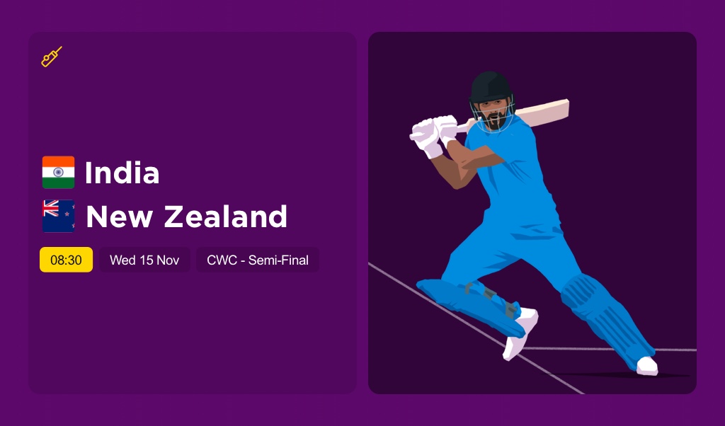 THE EDGE Weds: Cricket World Cup Semi-Final 1: India v New Zealand