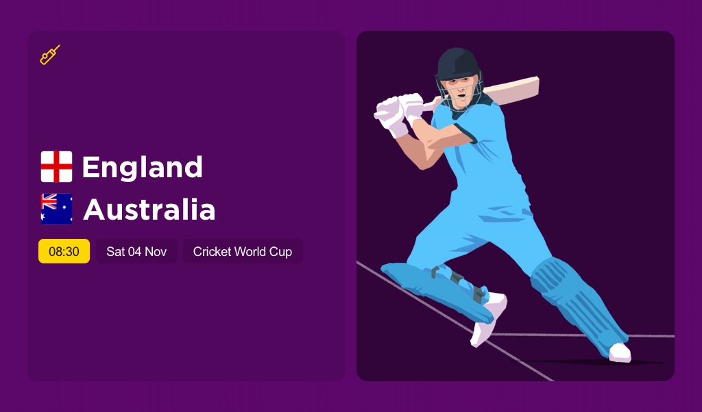 THE EDGE Sat: Cricket World Cup: AUSTRALIA v ENGLAND