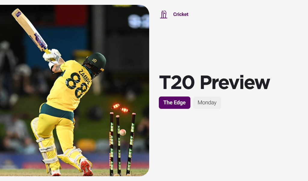 THE EDGE Mon: New Zealand England 2nd T20