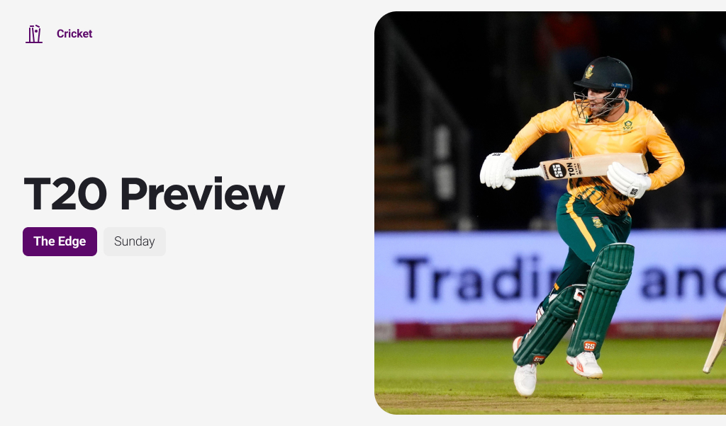 THE EDGE Sun: England v South Africa 3rd T20